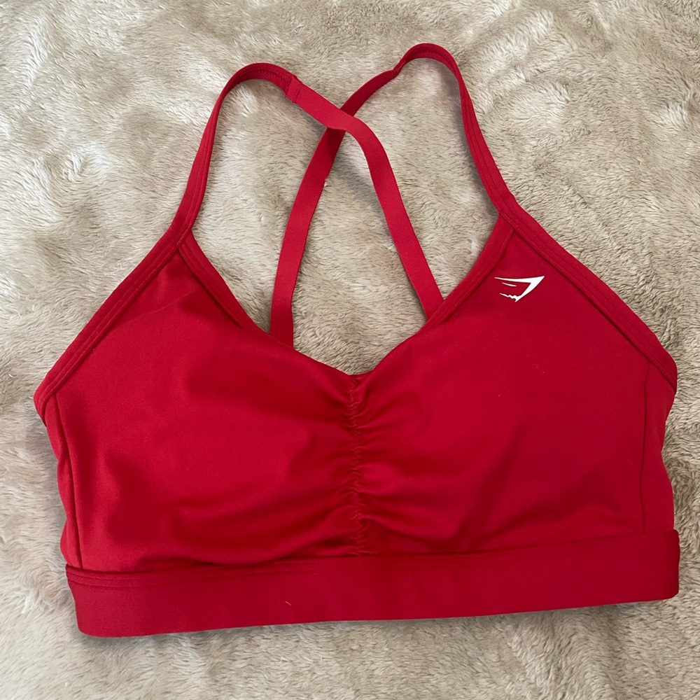 Gymshark Red Crisscross Sports Bra